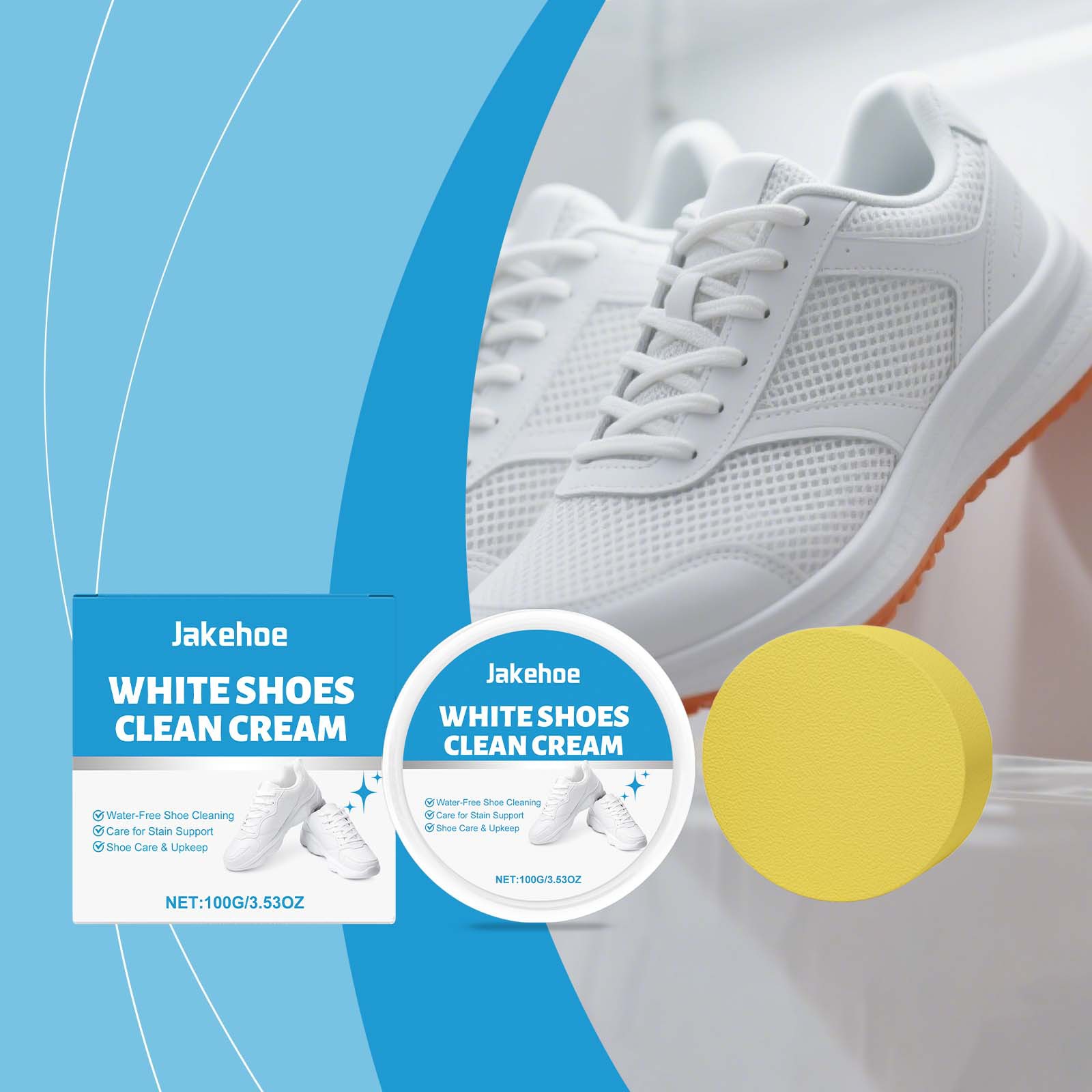 White Shoe Cleaner Cream Sneak - Sneaker Protector Spray ulasan dan harga