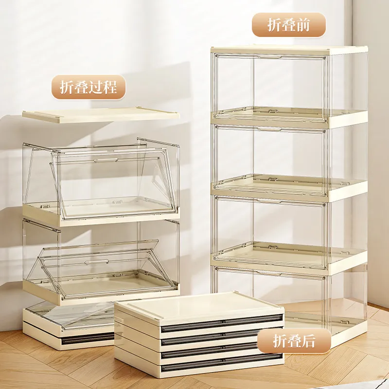 Transparent Acrylic Folding Sh - Shoe Box Display ulasan dan harga