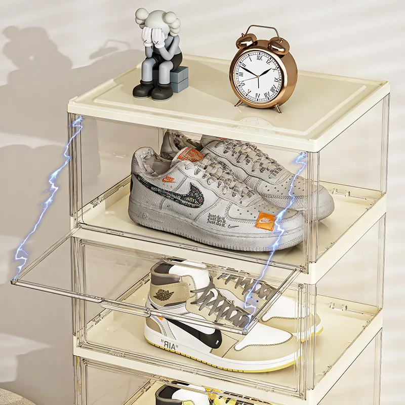 Transparent Acrylic Folding Sh - Shoe Box Display ulasan dan harga