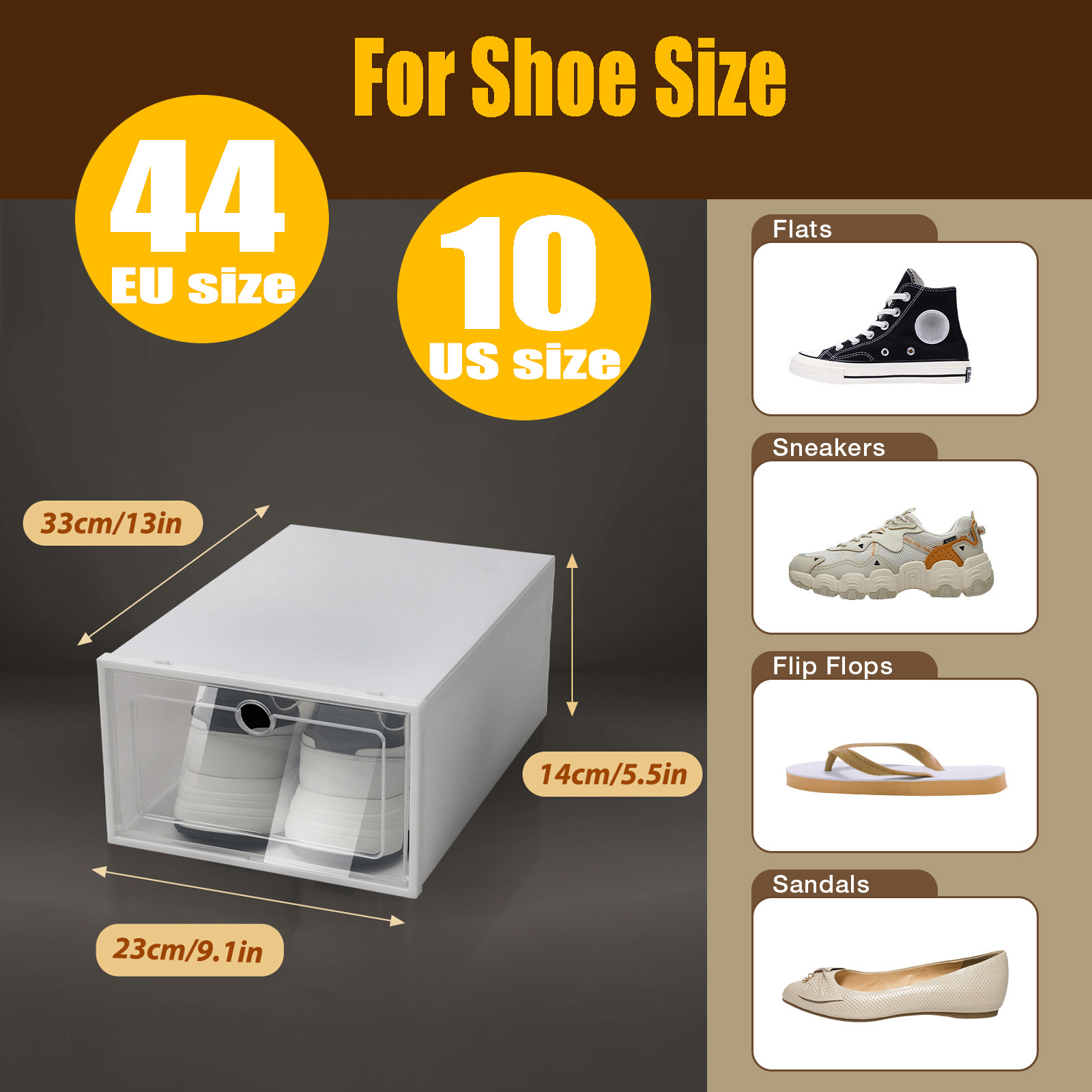 24pcs/set Transparent Plastic  - Shoe Box Display ulasan dan harga