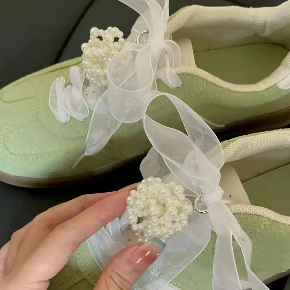 New 4cm Width Chiffon Yarn Sho - Lace Replacement Flat ulasan dan harga
