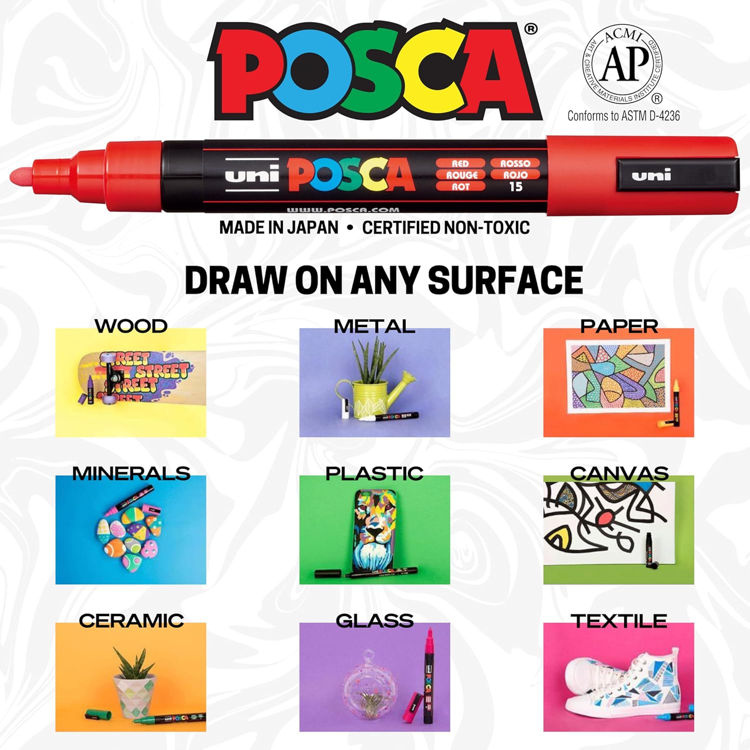Japan Uni Posca Paint Marker P - Midsole Marker Paint ulasan dan harga