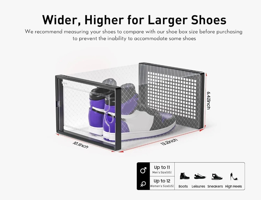 Stackable Shoe Storage Boxes,  - Shoe Box Display ulasan dan harga