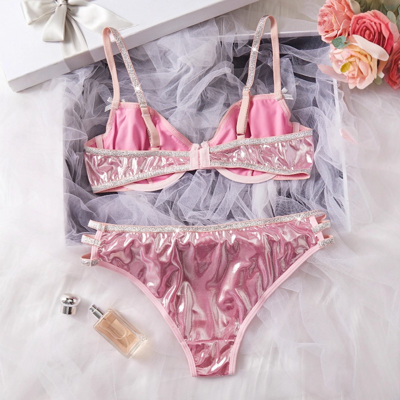 Pink Sexy Lingerie Shining Wom - Patent Leather Shine ulasan dan harga