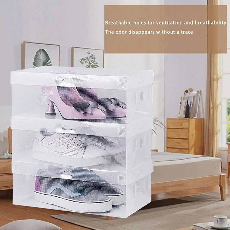 Portable Shoe Box 3pcs/6pcs/12 - Shoe Box Display ulasan dan harga