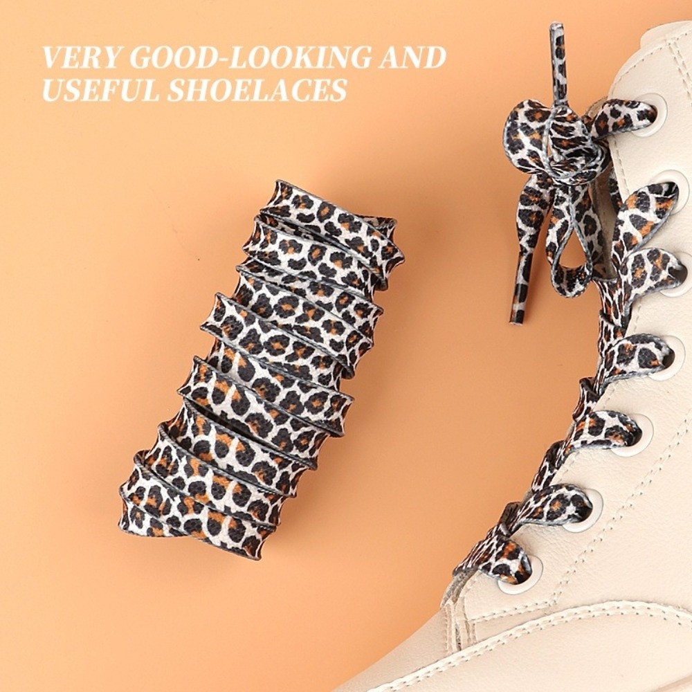 1Pair 120CM Fashion Leopard Pr - Lace Replacement Flat ulasan dan harga