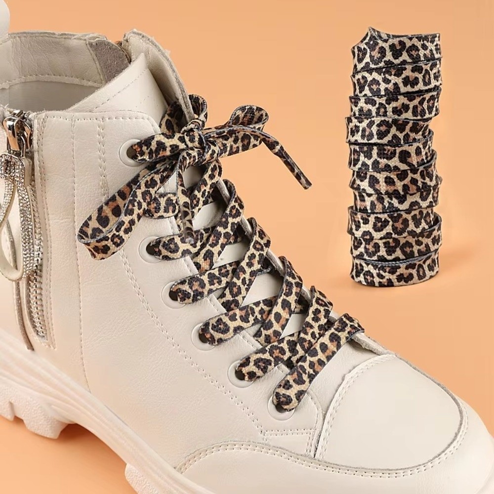 1Pair 120CM Fashion Leopard Pr - Lace Replacement Flat ulasan dan harga