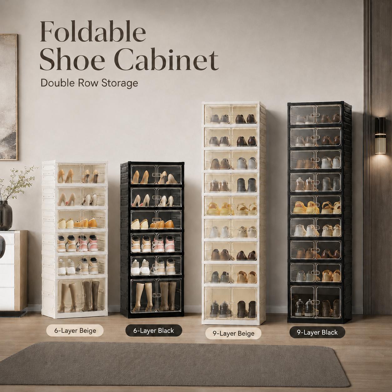 Installation-Free Foldable Sho - Shoe Box Display ulasan dan harga