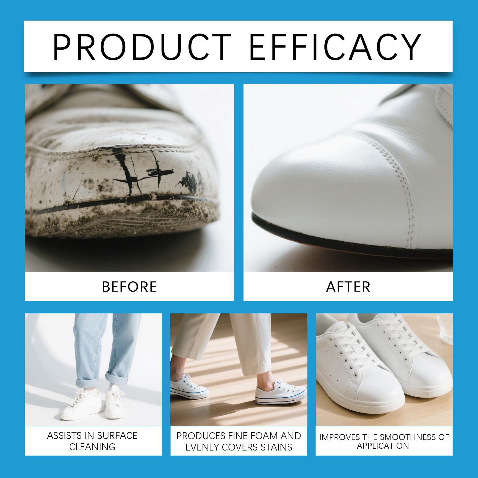 White Shoe Cleaner Cream Sneak - Sneaker Protector Spray ulasan dan harga