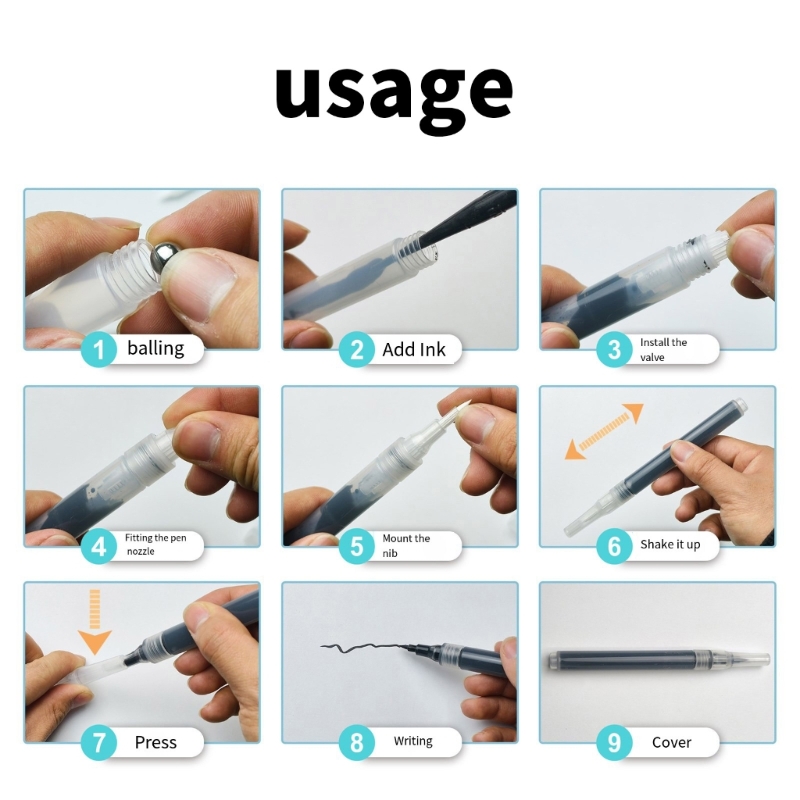 6Pcs Clear Empty Brush Pen Ref - Midsole Marker Paint ulasan dan harga