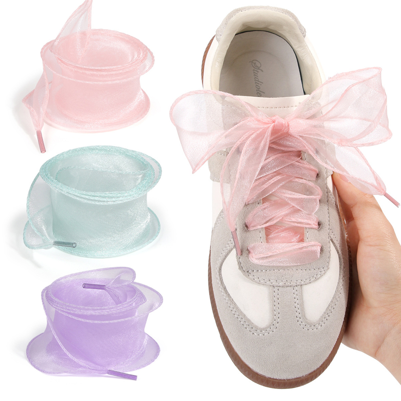 Fishtail Organza Ribbon Shoela - Lace Replacement Flat ulasan dan harga