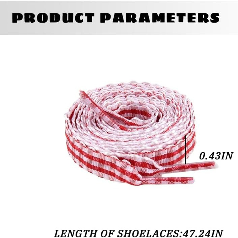 1 Pair Checkered Flat Shoelace - Lace Replacement Flat ulasan dan harga