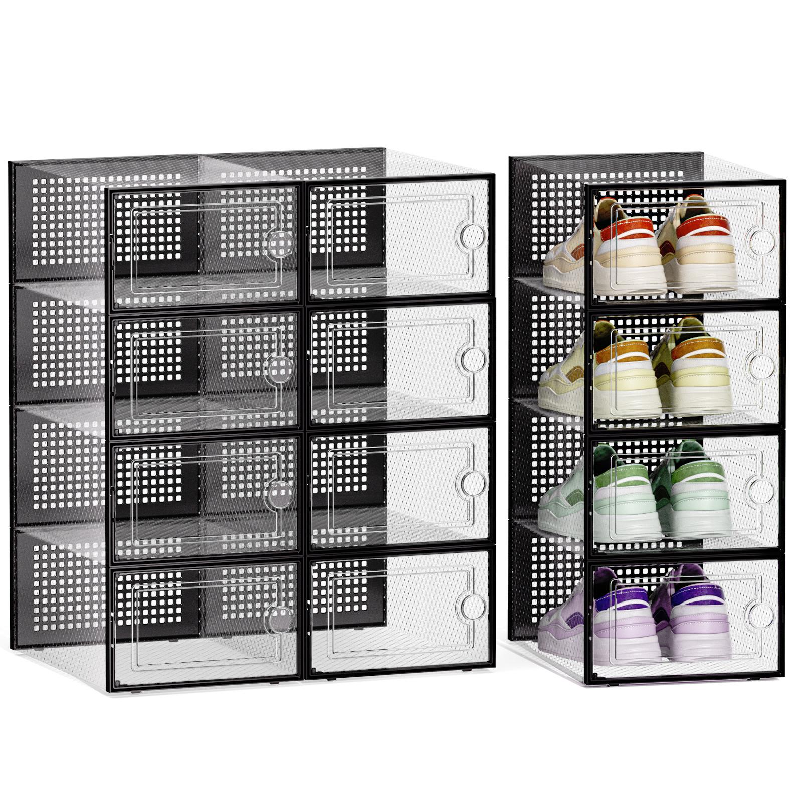 12/24 Pcs Thick Clear Shoe Box - Shoe Box Display ulasan dan harga