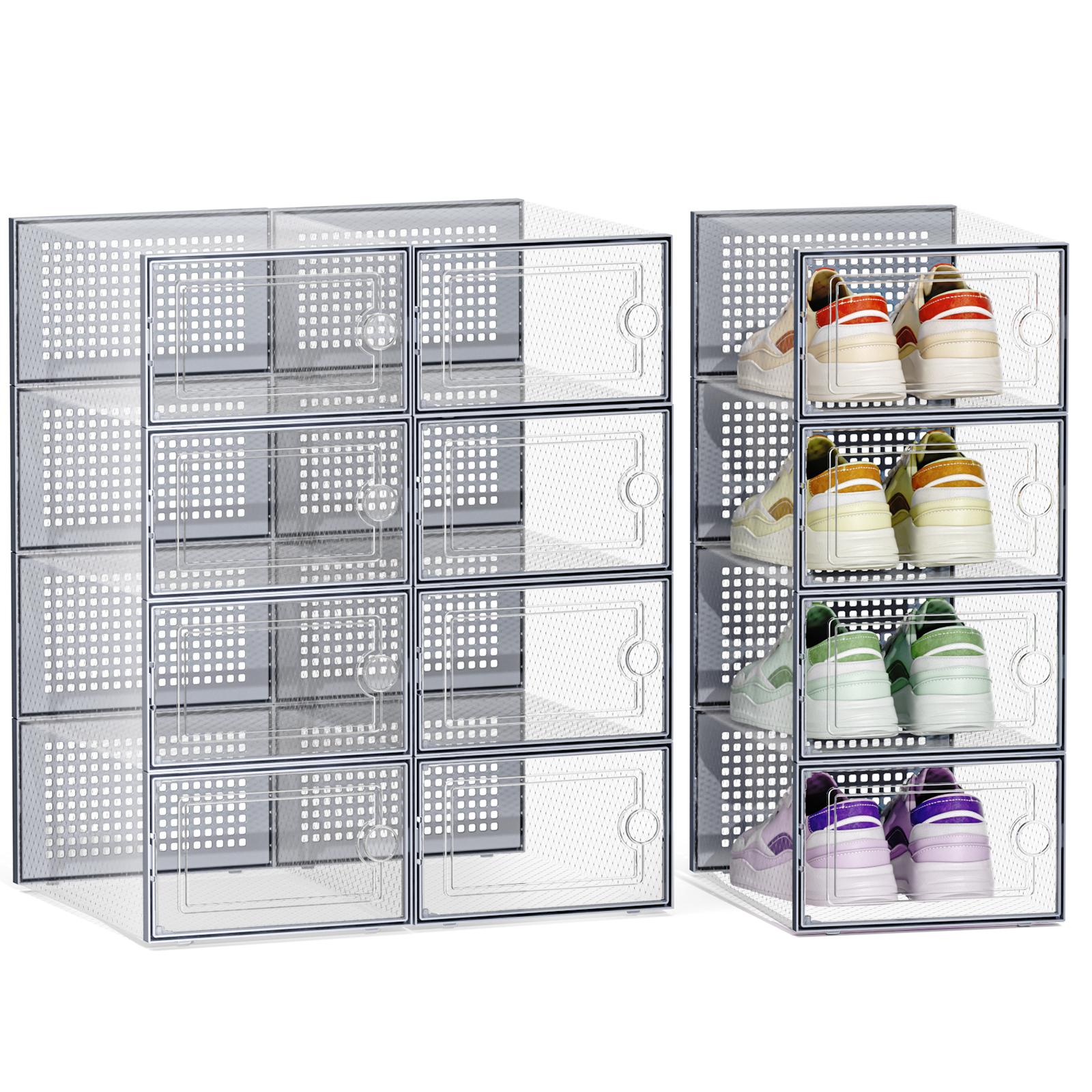 12/24 Pcs Thick Clear Shoe Box - Shoe Box Display ulasan dan harga