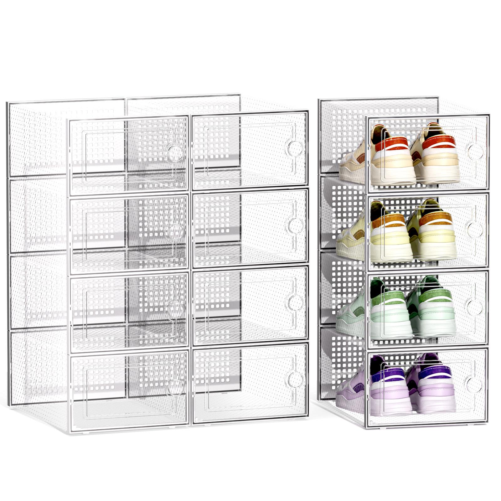 12/24 Pcs Thick Clear Shoe Box - Shoe Box Display ulasan dan harga