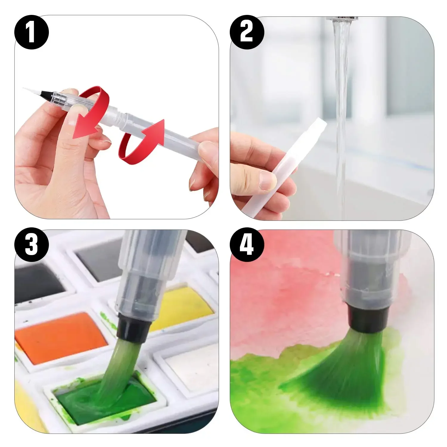 3/6 Piece Water Color Brush Pe - Midsole Marker Paint ulasan dan harga