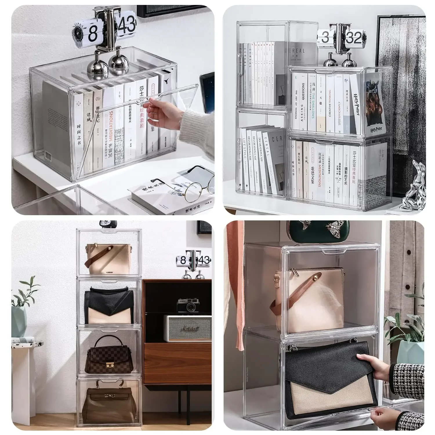 Transparent Storage Box Organi - Shoe Box Display ulasan dan harga