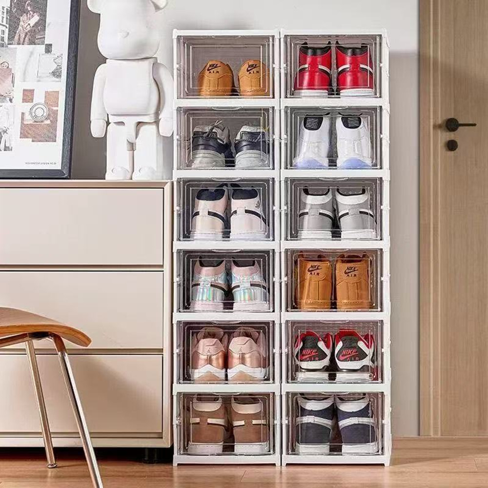Dustproof 6 Layers Foldable Sh - Shoe Box Display ulasan dan harga