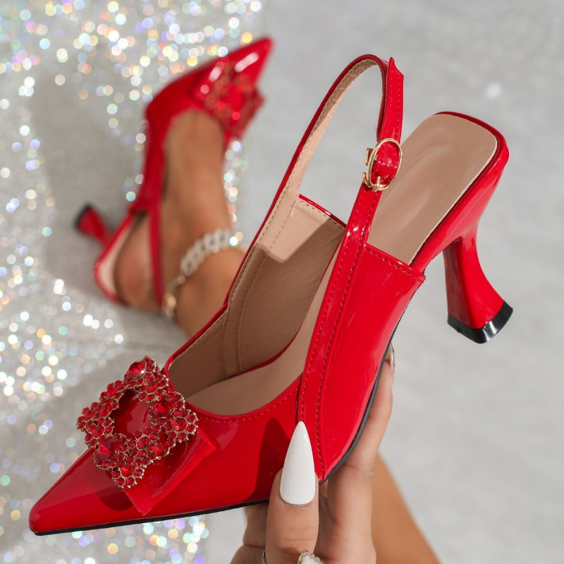 2026 New Shine Rhinestone Buck - Patent Leather Shine ulasan dan harga