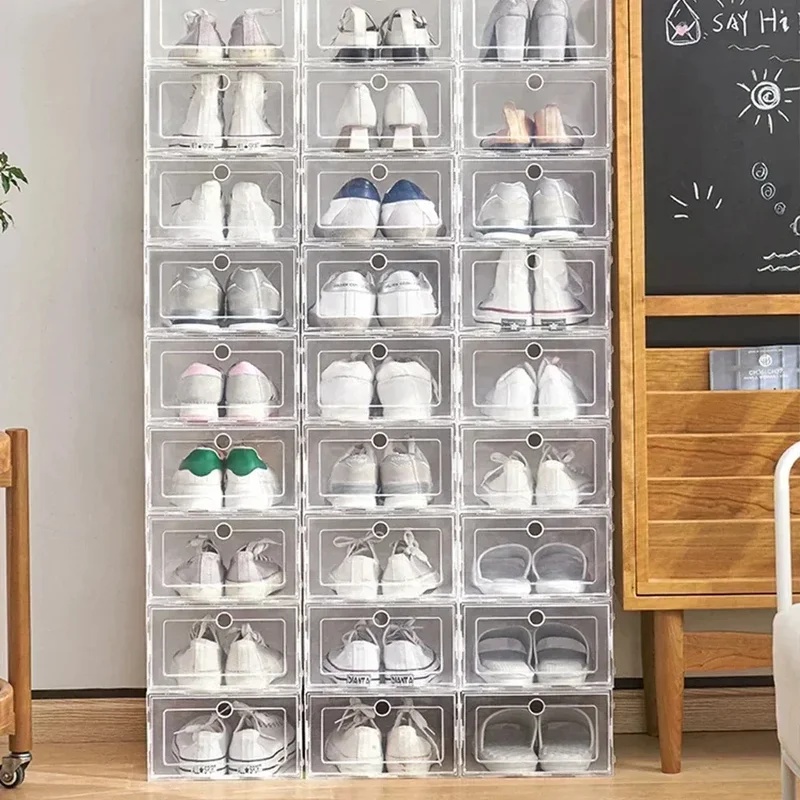 6pcs Transparent Shoe Boxes St - Shoe Box Display ulasan dan harga