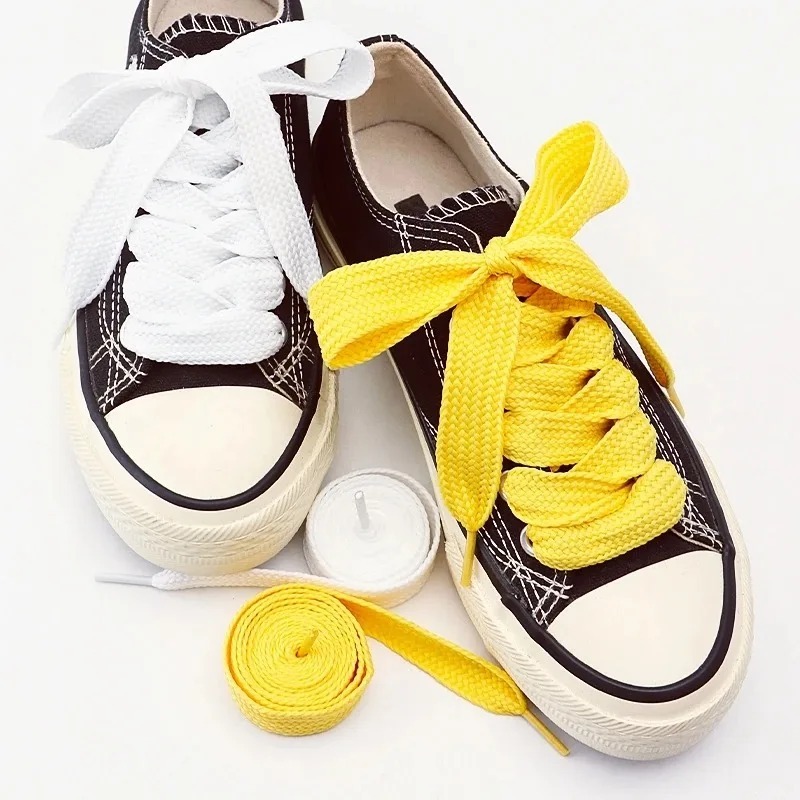 Fashion Colored Flat Shoelaces - Lace Replacement Flat ulasan dan harga