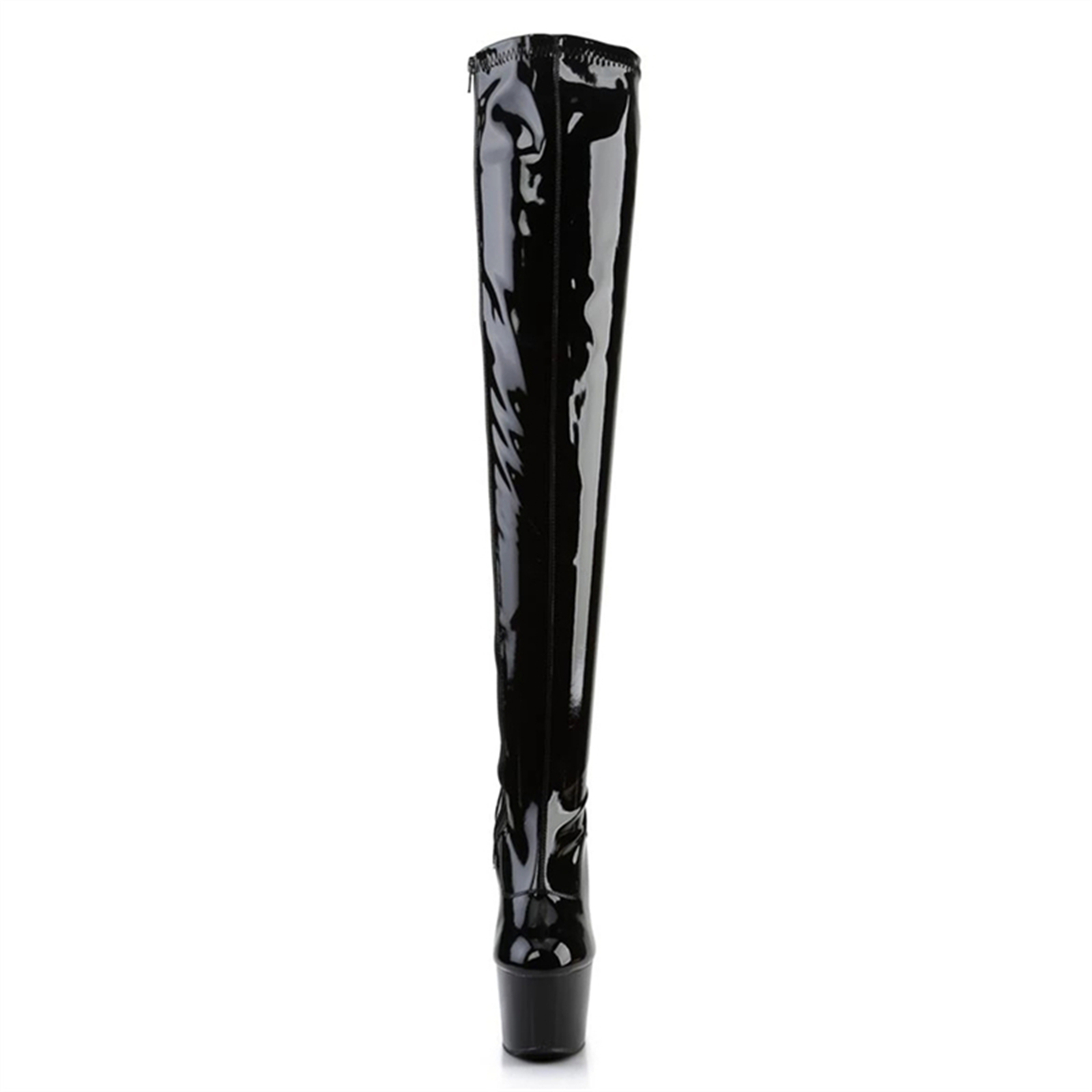 17CM GLOSSY BLACK Over Knee Bo - Patent Leather Shine ulasan dan harga