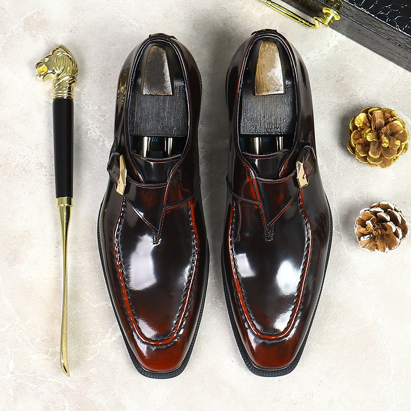 New Men's Shoes Fashion Footwe - Patent Leather Shine ulasan dan harga