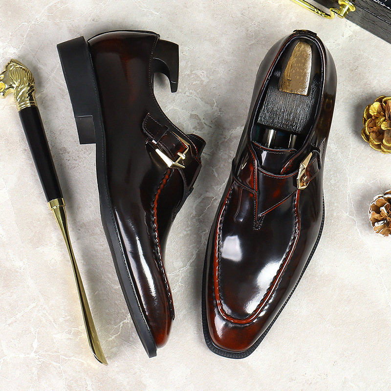 New Men's Shoes Fashion Footwe - Patent Leather Shine ulasan dan harga
